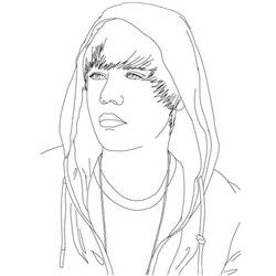 Dibujo para colorear: Justin Bieber (Persona famosa) #122440 - Dibujos para Colorear e Imprimir Gratis