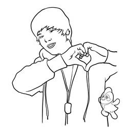 Dibujo para colorear: Justin Bieber (Persona famosa) #122442 - Dibujos para Colorear e Imprimir Gratis