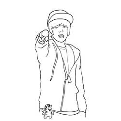 Dibujo para colorear: Justin Bieber (Persona famosa) #122443 - Dibujos para Colorear e Imprimir Gratis