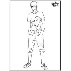 Dibujo para colorear: Justin Bieber (Persona famosa) #122449 - Dibujos para Colorear e Imprimir Gratis