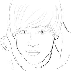 Dibujo para colorear: Justin Bieber (Persona famosa) #122450 - Dibujos para Colorear e Imprimir Gratis