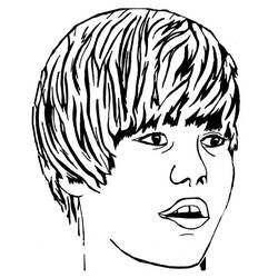 Dibujo para colorear: Justin Bieber (Persona famosa) #122458 - Dibujos para Colorear e Imprimir Gratis
