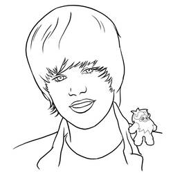 Dibujo para colorear: Justin Bieber (Persona famosa) #122468 - Dibujos para Colorear e Imprimir Gratis