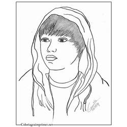 Dibujo para colorear: Justin Bieber (Persona famosa) #122477 - Dibujos para Colorear e Imprimir Gratis