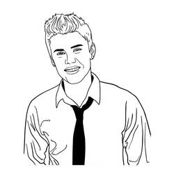 Dibujo para colorear: Justin Bieber (Persona famosa) #122479 - Dibujos para Colorear e Imprimir Gratis