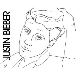 Dibujo para colorear: Justin Bieber (Persona famosa) #122482 - Dibujos para Colorear e Imprimir Gratis