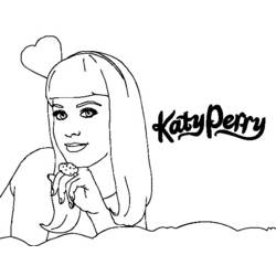 Dibujos para colorear: Katy Perry - Dibujos para Colorear e Imprimir Gratis