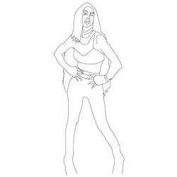 Dibujo para colorear: Lady Gaga (Persona famosa) #123963 - Dibujos para Colorear e Imprimir Gratis