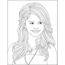 Dibujo para colorear: Selena Gomez (Persona famosa) #123813 - Dibujos para Colorear e Imprimir Gratis