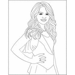 Dibujo para colorear: Selena Gomez (Persona famosa) #123814 - Dibujos para Colorear e Imprimir Gratis