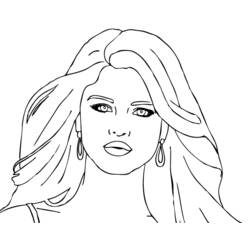 Dibujo para colorear: Selena Gomez (Persona famosa) #123816 - Dibujos para Colorear e Imprimir Gratis