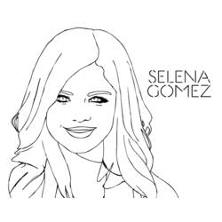 Dibujo para colorear: Selena Gomez (Persona famosa) #123822 - Dibujos para Colorear e Imprimir Gratis