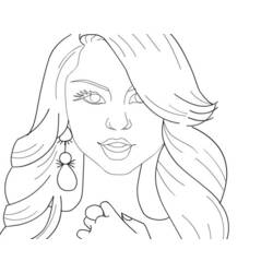 Dibujo para colorear: Selena Gomez (Persona famosa) #123823 - Dibujos para Colorear e Imprimir Gratis
