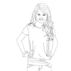 Dibujo para colorear: Selena Gomez (Persona famosa) #123828 - Dibujos para Colorear e Imprimir Gratis