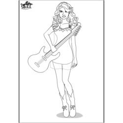 Dibujo para colorear: Taylor Swift (Persona famosa) #123846 - Dibujos para Colorear e Imprimir Gratis