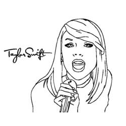 Dibujo para colorear: Taylor Swift (Persona famosa) #123848 - Dibujos para Colorear e Imprimir Gratis