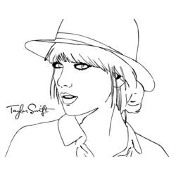 Dibujo para colorear: Taylor Swift (Persona famosa) #123852 - Dibujos para Colorear e Imprimir Gratis