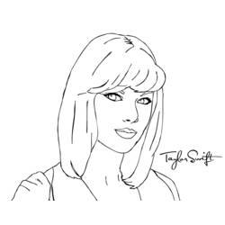 Dibujo para colorear: Taylor Swift (Persona famosa) #123873 - Dibujos para Colorear e Imprimir Gratis
