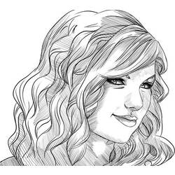 Dibujo para colorear: Taylor Swift (Persona famosa) #123948 - Dibujos para Colorear e Imprimir Gratis
