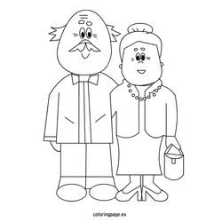 Dibujo para colorear: Abuelos (Personajes) #150651 - Dibujos para Colorear e Imprimir Gratis