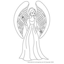 Dibujo para colorear: Angel (Personajes) #86251 - Dibujos para Colorear e Imprimir Gratis