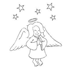 Dibujo para colorear: Angel (Personajes) #86415 - Dibujos para Colorear e Imprimir Gratis