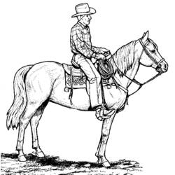 Dibujo para colorear: Cowboy (Personajes) #91417 - Dibujos para Colorear e Imprimir Gratis