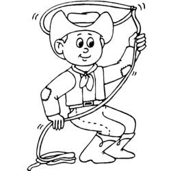 Dibujo para colorear: Cowboy (Personajes) #91421 - Dibujos para Colorear e Imprimir Gratis
