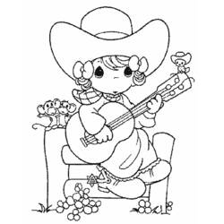 Dibujo para colorear: Cowboy (Personajes) #91451 - Dibujos para Colorear e Imprimir Gratis
