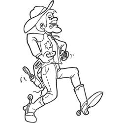 Dibujo para colorear: Cowboy (Personajes) #91529 - Dibujos para Colorear e Imprimir Gratis