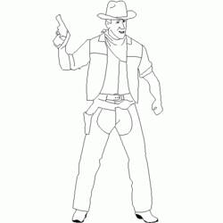 Dibujo para colorear: Cowboy (Personajes) #91530 - Dibujos para Colorear e Imprimir Gratis
