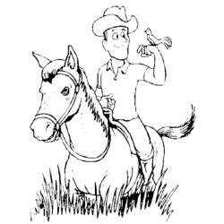 Dibujo para colorear: Cowboy (Personajes) #91643 - Dibujos para Colorear e Imprimir Gratis