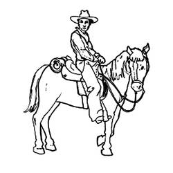 Dibujo para colorear: Cowboy (Personajes) #91657 - Dibujos para Colorear e Imprimir Gratis