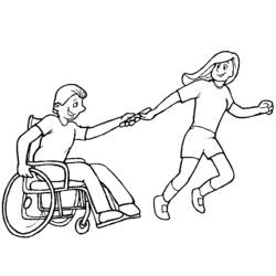 Dibujo para colorear: Discapacitado (Personajes) #98409 - Dibujos para Colorear e Imprimir Gratis