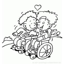 Dibujo para colorear: Discapacitado (Personajes) #98412 - Dibujos para Colorear e Imprimir Gratis