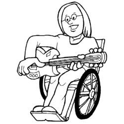 Dibujo para colorear: Discapacitado (Personajes) #98425 - Dibujos para Colorear e Imprimir Gratis