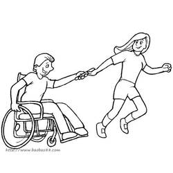 Dibujo para colorear: Discapacitado (Personajes) #98514 - Dibujos para Colorear e Imprimir Gratis