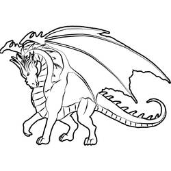 Dibujo para colorear: Dragón (Personajes) #148355 - Dibujos para Colorear e Imprimir Gratis