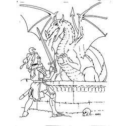 Dibujo para colorear: Dragón (Personajes) #148422 - Dibujos para Colorear e Imprimir Gratis