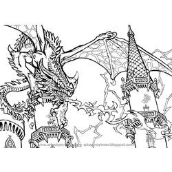 Dibujo para colorear: Dragón (Personajes) #148518 - Dibujos para Colorear e Imprimir Gratis