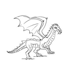 Dibujo para colorear: Dragón (Personajes) #148527 - Dibujos para Colorear e Imprimir Gratis