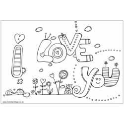 Dibujo para colorear: En amor (Personajes) #88500 - Dibujos para Colorear e Imprimir Gratis