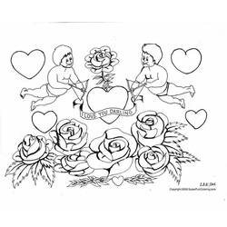 Dibujo para colorear: En amor (Personajes) #88538 - Dibujos para Colorear e Imprimir Gratis