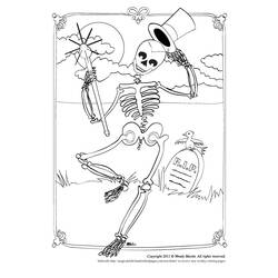 Dibujo para colorear: Esqueleto (Personajes) #147488 - Dibujos para Colorear e Imprimir Gratis