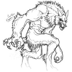 Dibujo para colorear: Hombre lobo (Personajes) #100014 - Dibujos para Colorear e Imprimir Gratis