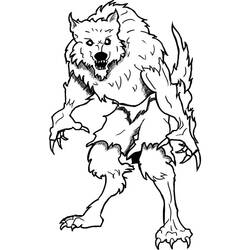 Dibujo para colorear: Hombre lobo (Personajes) #100015 - Dibujos para Colorear e Imprimir Gratis