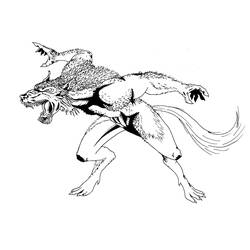 Dibujo para colorear: Hombre lobo (Personajes) #100020 - Dibujos para Colorear e Imprimir Gratis