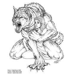Dibujo para colorear: Hombre lobo (Personajes) #100056 - Dibujos para Colorear e Imprimir Gratis