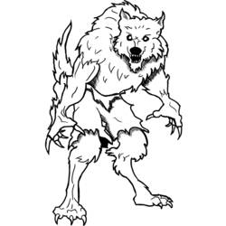 Dibujo para colorear: Hombre lobo (Personajes) #99997 - Dibujos para Colorear e Imprimir Gratis