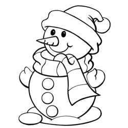 Dibujo para colorear: Muñeco de nieve (Personajes) #89155 - Dibujos para Colorear e Imprimir Gratis